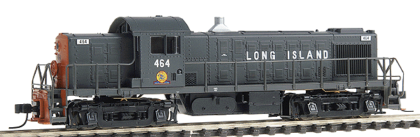 Alco RS-1 - Standard DC -- Long Island #464 (gray, orange) w/Friction-Bearing Trucks
