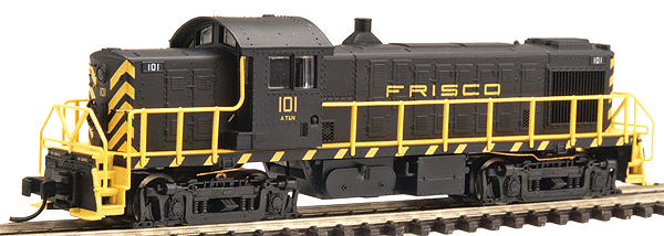 Alco RS-1 - Standard DC -- St. Louis-San Francisco #101 (black, yellow)