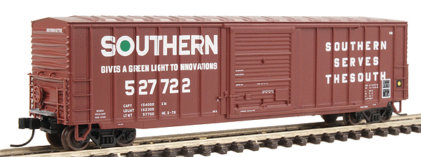 ACF 50' Precision Design Boxcar - Rib Side -- Southern #527722 (Boxcar Red, white)