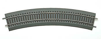 True-Track(R) Code 83 Track & Roadbed System -- 18" Radius Curve Sections pkg(4)