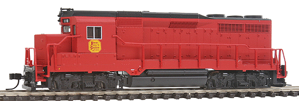 EMD GP30, No Nose Headlight w/DCC - Master(R) -- Kansas City Southern #118 (red, black)