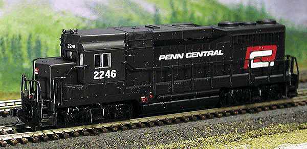 EMD GP30 - Standard DC - Master(R) -- Penn Central #2246 (black, white, red "P")