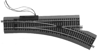True-Track(R) Code 83 Track & Roadbed System -- Manual Snap-Switch - Left Hand