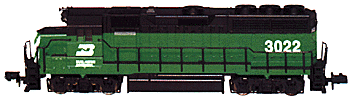 Diesel EMD GP40 - Powered, No Decoder -- BN #3022