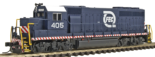 EMD GP40 Low Hood w/DCC - Master(R) -- Florida East Coast #405 (blue, red, white)