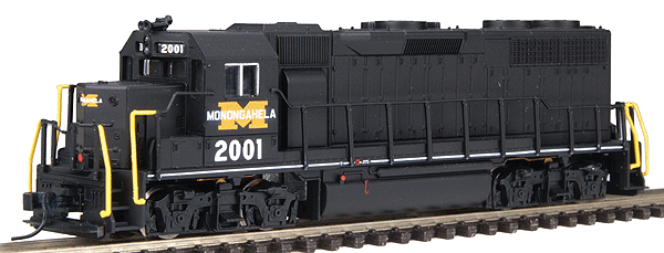 EMD GP38 Early Version w/DCC - Master(R) -- Monongahela #2001 (black, red, white)