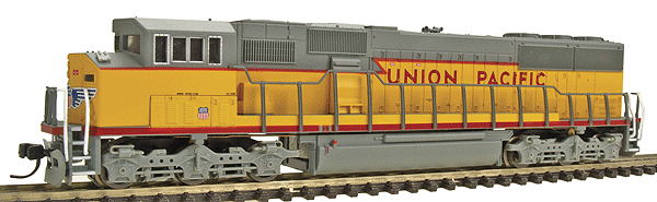 Diesel EMD SD60M w/3 Window Cab Powered - No Decoder -- Union Pacific - Painted (yellow, gray, Lightning Stripe), No Unit Number