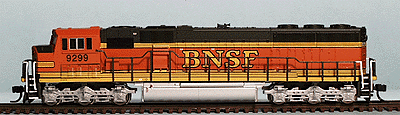 Diesel EMD SD60M w/2 Window Cab Powered - No Decoder -- Burlington Northern Santa Fe #9299 Premium Heritage
