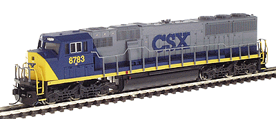 Diesel EMD SD60M w/2 Window Cab Powered - With Decoder -- CSX #8783 (Bright Future)