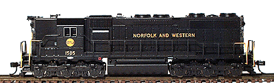 Diesel EMD SD35 Powered w/Decoder High Hood -- N&W