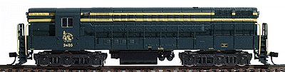 Diesel F-M H24-66 "Trainmaster" Phase 1B Powered-NO Decoder -- Central Railroad of New Jersey #2405 (Stripes)