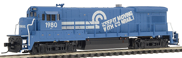 GE B23-7 Low Nose - Standard DC -- Conrail "Keep It Moving!" #1980 (blue, white)
