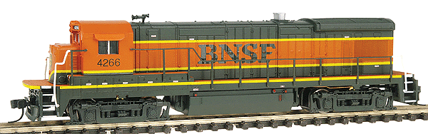 GE B23-7 Low Nose w/DCC -- Burlington Northern Santa Fe #4266 (orange, green, yellow)