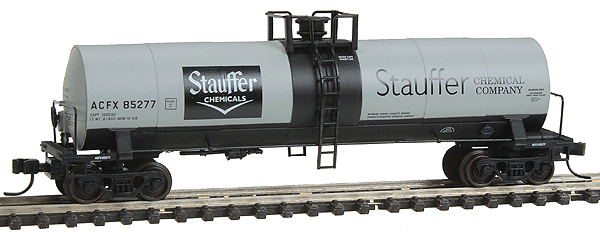 Master(R) ACF 17,360-Gallon Insulated General Service Tank Car - Ready to Ru -- Stauffer Chemicals #85277 (gray, black)