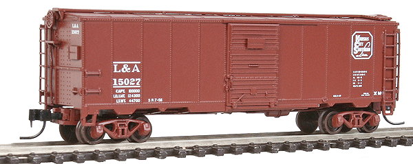 Master(TM) 1932 ARA Boxcar - Ready to Run -- Kansas City Southern #15027 (L&A Reporting Marks, Boxcar Red)
