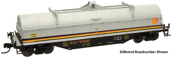42' Coil Steel Car - Ready to Run - Master(R) -- Kansas City Southern #720090 (black, gray, yellow, red)