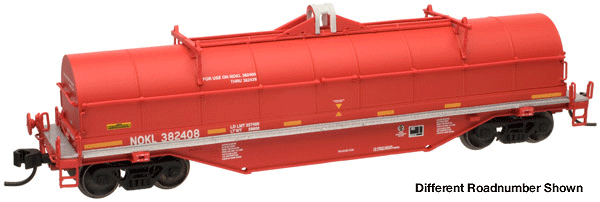 42' Coil Steel Car - Ready to Run - Master(R) -- Northwestern Oklahoma NOKL #382400 (Boxcar Red, Yellow Conspicuity Marks)