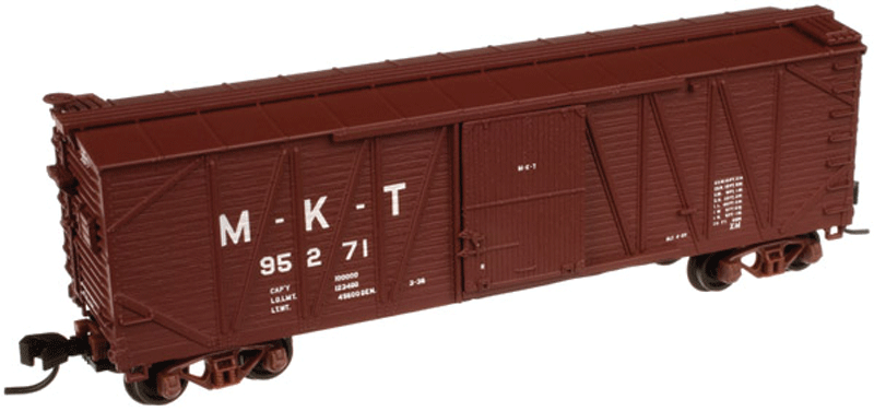 USRA Single-Sheathed Wood Boxcar w/7-8 Rib End - Ready to Run - Master(TM) -- Missouri-Kansas-Texas #95271 (Boxcar Red)