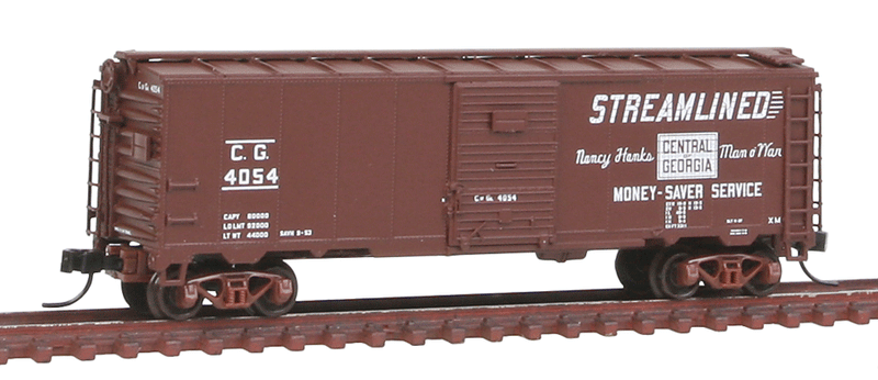 1932 ARA 40' Steel Boxcar - Ready to Run - Master(R) -- Central of Georgia #4054 (Boxcar Red, Streamlined Logo/Slogan)