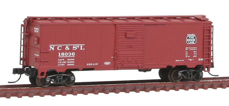1932 ARA 40' Steel Boxcar - Ready to Run - Master(R) -- Nashville, Chattanooga & St. Louis #18036 (Boxcar Red, Small Dixie Line Logo