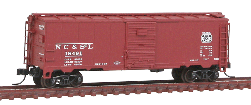 1932 ARA 40' Steel Boxcar - Ready to Run - Master(R) -- Nashville, Chattanooga & St. Louis #18491 (Boxcar Red, Small Dixie Line Logo
