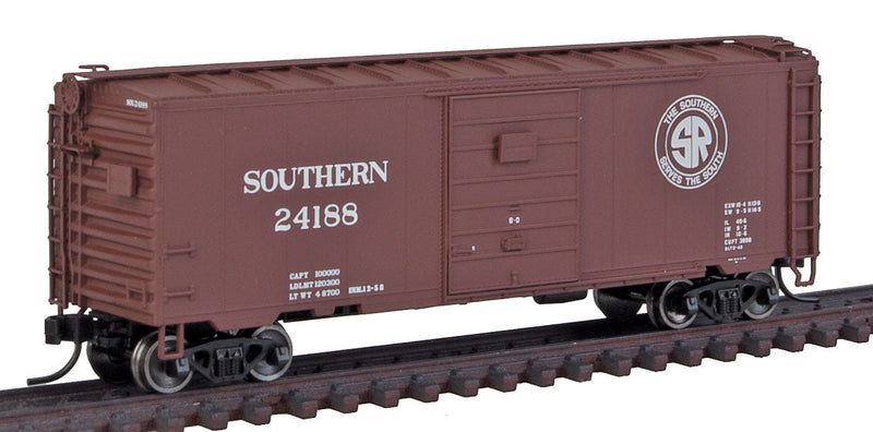 P-S PS-1 40' Boxcar w/8' Door, 12 Stiffener Roof - Ready to Run - Master -- Southern Railway #516882 (Boxcar Red, Serves the South Logo)
