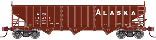 Pullman-Standard 2960 3-Bay Hopper - Ready to Run -- Alaska Railroad #14449 (Boxcar Red)