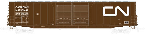 ACF 60' Double-Door Auto Parts Boxcar - Ready to Run -- Canadian National #598809 (Boxcar Red, white, Noodle Logo)