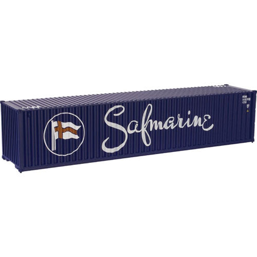 40' Standard-Height Container 2-Pack - Ready to Run - Master(R) -- Safmarine MSKU Set #1 (blue, white, red)