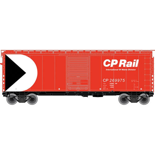 PS-1 40' Boxcar w/6' Door - Ready to Run - Master(R) -- Canadian Pacific #269975 (Action Red, black, white, Multimark, Int'l of Main