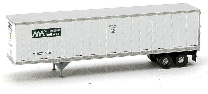 Pines 45' Trailer - Assembled -- Vermont Railway #237790 (white, green)