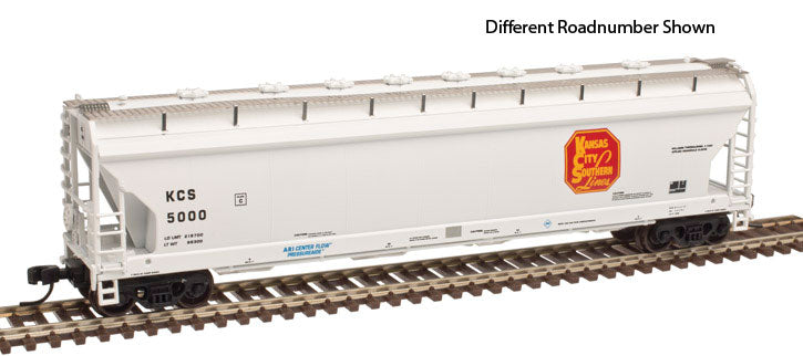 Pressureaide Centerflow Hopper - Ready to Run - Master(R) -- Kansas City Southern #5012 (white, red, yellow)