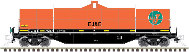 42' Coil Steel Car w/Fishbelly Side Sill - Ready to Run - Master(R) -- Elgin, Joliet & Eastern #7699 (orange, black, green)