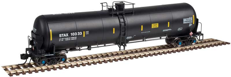 TrinityRail 31,000-Gallon Crude Oil Tank Car - Ready to Run -- OCI Chemical Corp. STAX #10727 (black, yellow Conspicuity Marks)