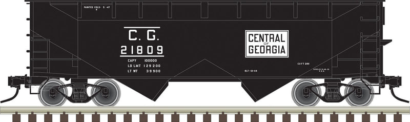2-Bay Offset-Side Hopper w/Load - Ready to Run - Master(R) -- Central of Georgia #21809