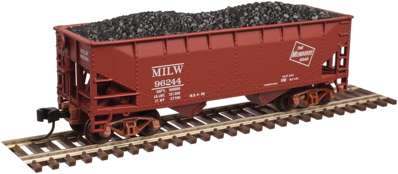 2-Bay Offset-Side Hopper w/Load - Ready to Run - Master(R) -- Milwaukee Road #96004