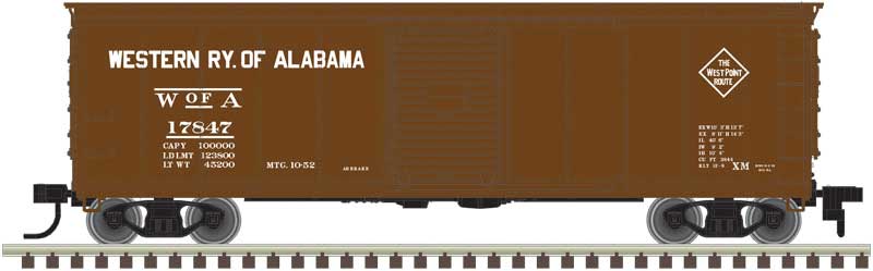 USRA Steel Rebuilt Boxcar - Ready to Run - Master(R) -- Western Railway of Alabama #17847 (Boxcar Red, West Point Route Diamond)