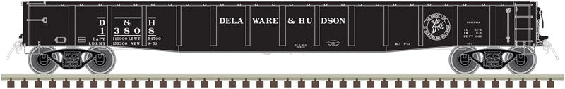 Evans 52' Gondola - Ready to Run - Master(R) -- Delaware & Hudson #13808 (black, Bridge Line Logo)