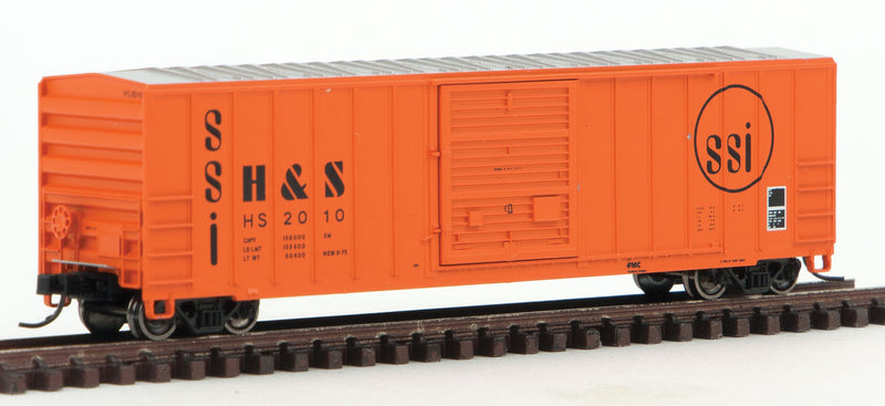 FMC 5077 50' Single-Door Boxcar - Ready to Run -- Hartford & Slocomb #2010 (orange, black, SSI Logo)