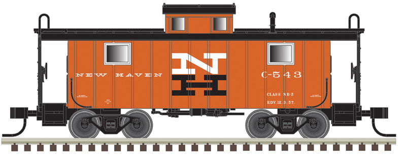 NE-5 Steel Cupola Caboose - Ready to Run -- New Haven #C-516 (vermillion, black, white, NH Logo)
