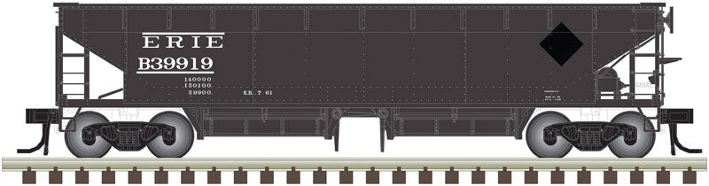 70-Ton Hart Ballast Car - Ready to Run - Master(R) -- Erie Lackawanna #39919 (Post 1960 w/Patched-Out Logo, black)