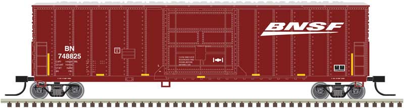 Fruit Growers Express 50' Insulated Plug-Door Boxcar - Ready to Run -- BNSF Railway #748899 (Boxcar Red, Wedge Logo, yellow Conspicuity Marks)