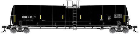 Trinity 25,500-Gallon Tank Car (Cargill Version) - Ready to Run - Master(R) -- Cargill #7411 (UTCI Repaint; black, Yellow Conspicuity Marks)