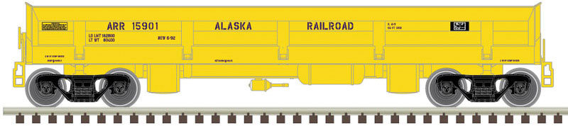 Difco Side Dump Car - Ready to Run - Master(R) -- Alaska Railroad 15840 (yellow)