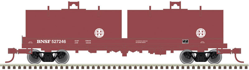 Cushion Coil Car with Round Hoods - Ready to Run - Master(TM) -- Burlington Northern & Santa Fe #527239 (Boxcar Red, white; Circle-Cross Logo