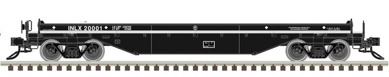 42' Coil Steel Car with Fishbelly Side Sill - Ready to Run - Master(R) -- Inland Steel 20001 (black, No Cover)
