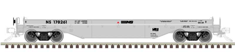 42' Coil Steel Car with Fishbelly Side Sill - Ready to Run - Master(R) -- Norfolk Southern Class CS 24, 170077 (gray, No Cover)