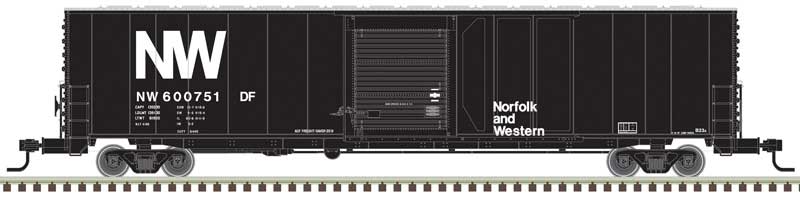 ACF 60' Single-Door Auto Parts Boxcar - Ready to Run - Master(R) -- Norfolk & Western 600751 (black, NW Logo)