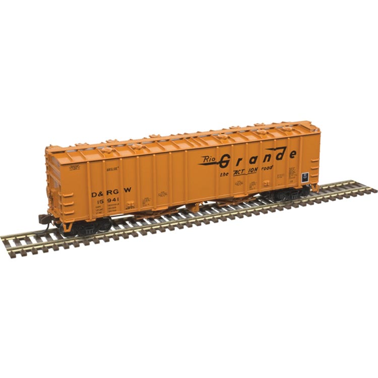 4180 Airslide Covered Hopper - Ready to Run - Master(R) -- Denver & Rio Grande Western 15943 (orange, black)