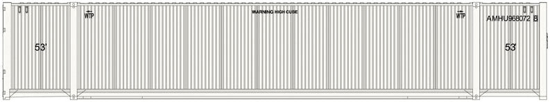 53' Corrugated Container 3-Pack - Assembled - Master(R) -- American Highway 9680100, 9680630, 9680564 (white, red)